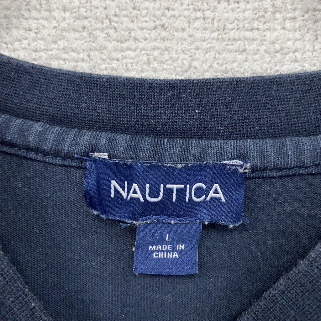 NAUTICA　ノーティカ　長袖Tシャツ/ロンT　紺　ネイビー　Lサイズ　古着