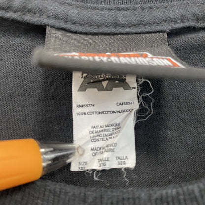 00s　HARLEY DAVIDSON　ハーレーダビッドソン　半袖プリントTシャツ　黒　ブラック　XXXLサイズ