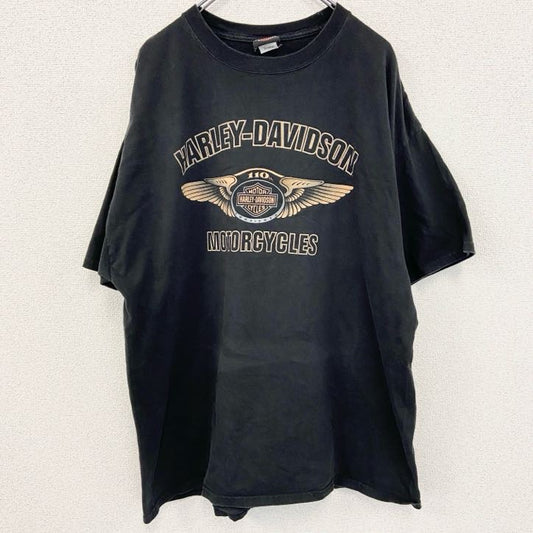 HARLEY DAVIDSON　ハーレーダビッドソン　半袖プリントTシャツ　黒　ブラック　2XLサイズ