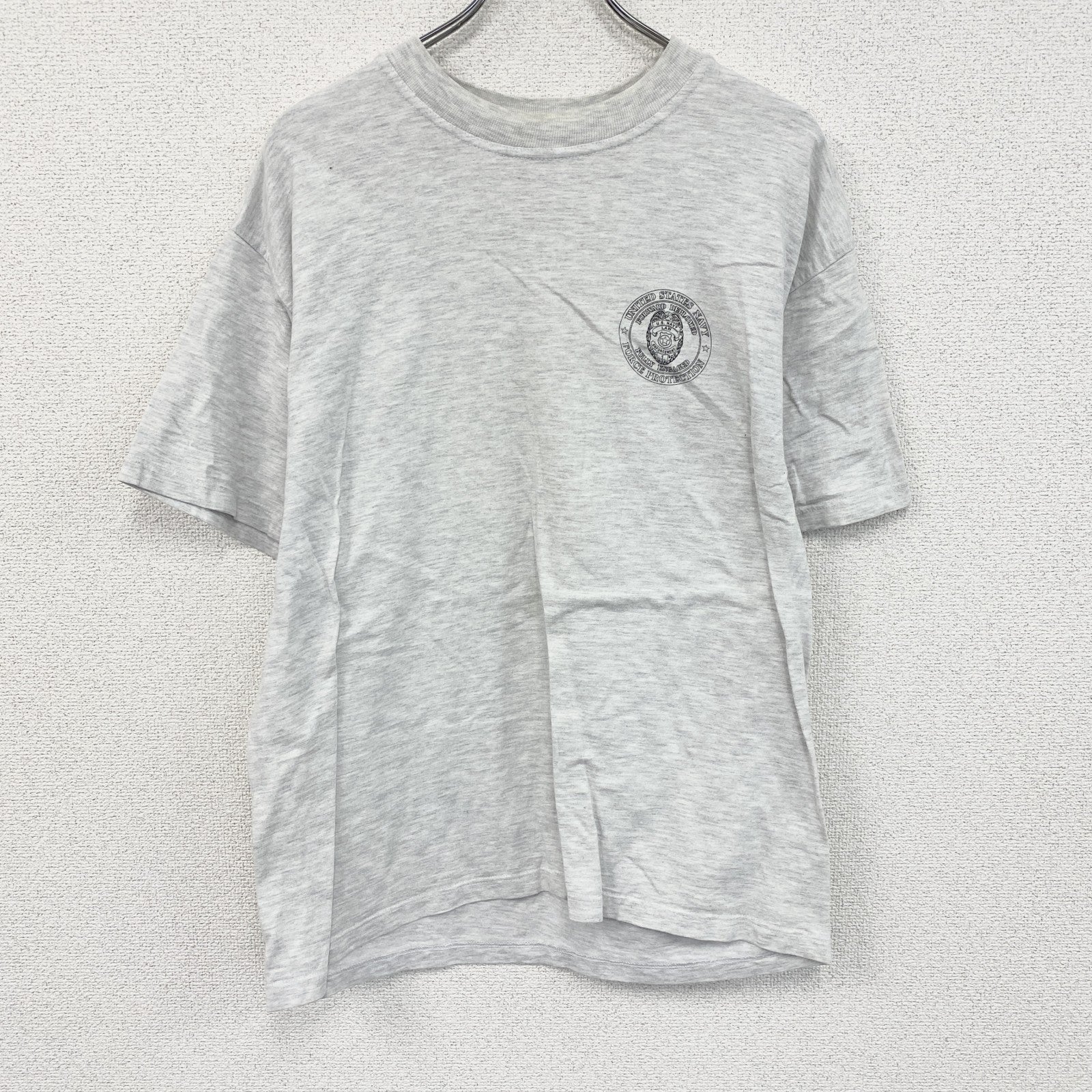 00s　BEEFY-T　U.S.NAVY　半袖プリントTシャツ　ヴィンテージ　灰色　グレー　Lサイズ　古着