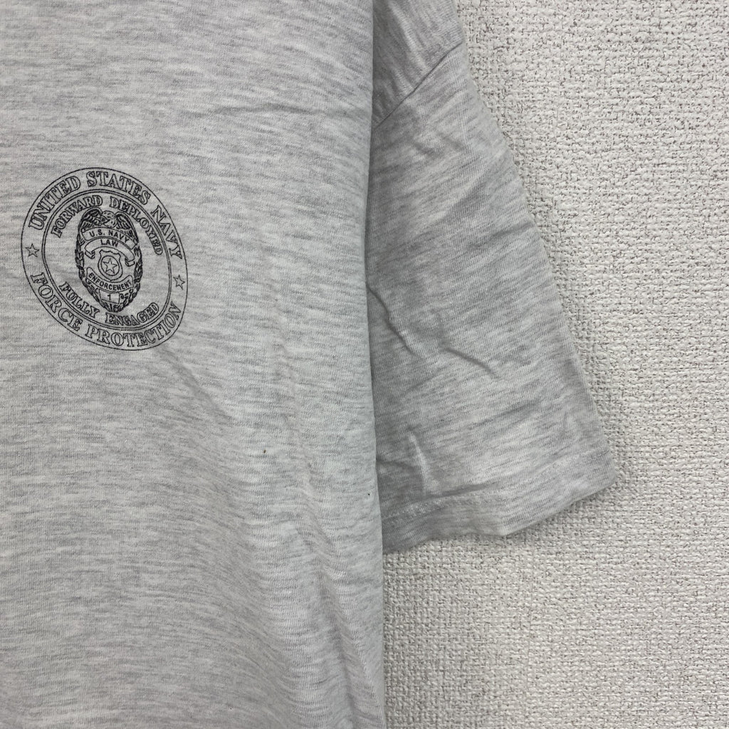 00s　BEEFY-T　U.S.NAVY　半袖プリントTシャツ　ヴィンテージ　灰色　グレー　Lサイズ　古着