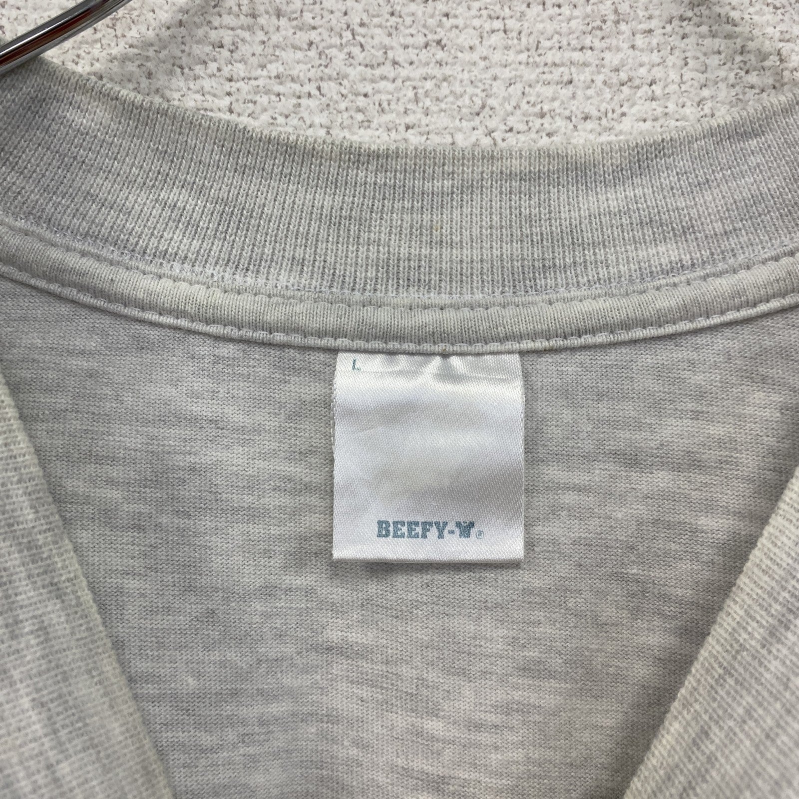 00s　BEEFY-T　U.S.NAVY　半袖プリントTシャツ　ヴィンテージ　灰色　グレー　Lサイズ　古着
