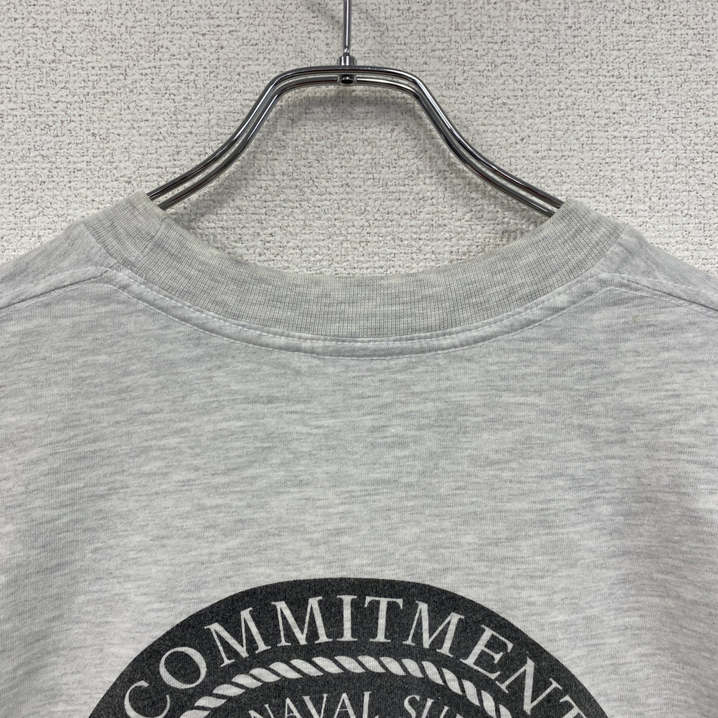 00s　BEEFY-T　U.S.NAVY　半袖プリントTシャツ　ヴィンテージ　灰色　グレー　Lサイズ　古着