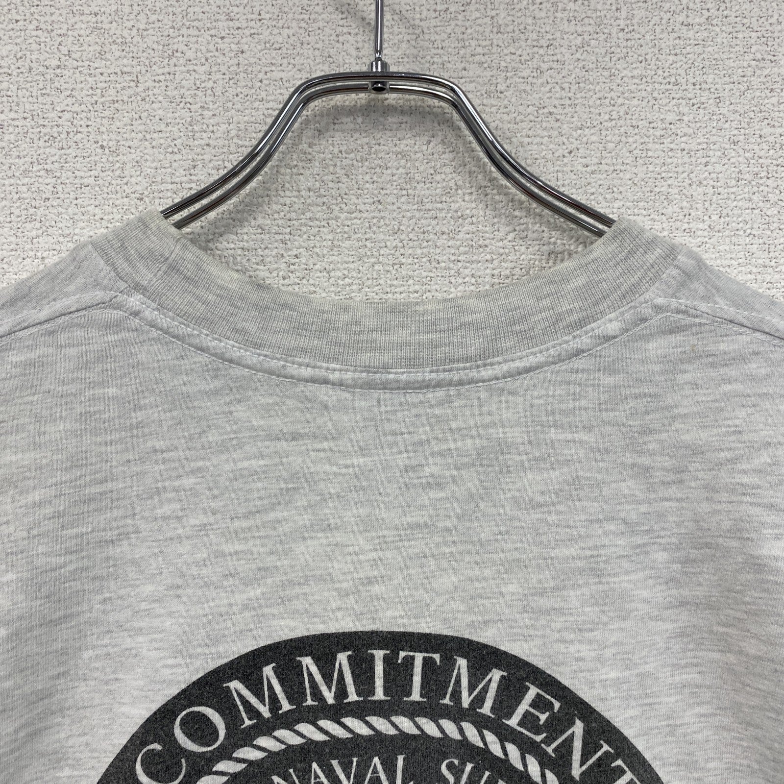00s　BEEFY-T　U.S.NAVY　半袖プリントTシャツ　ヴィンテージ　灰色　グレー　Lサイズ　古着