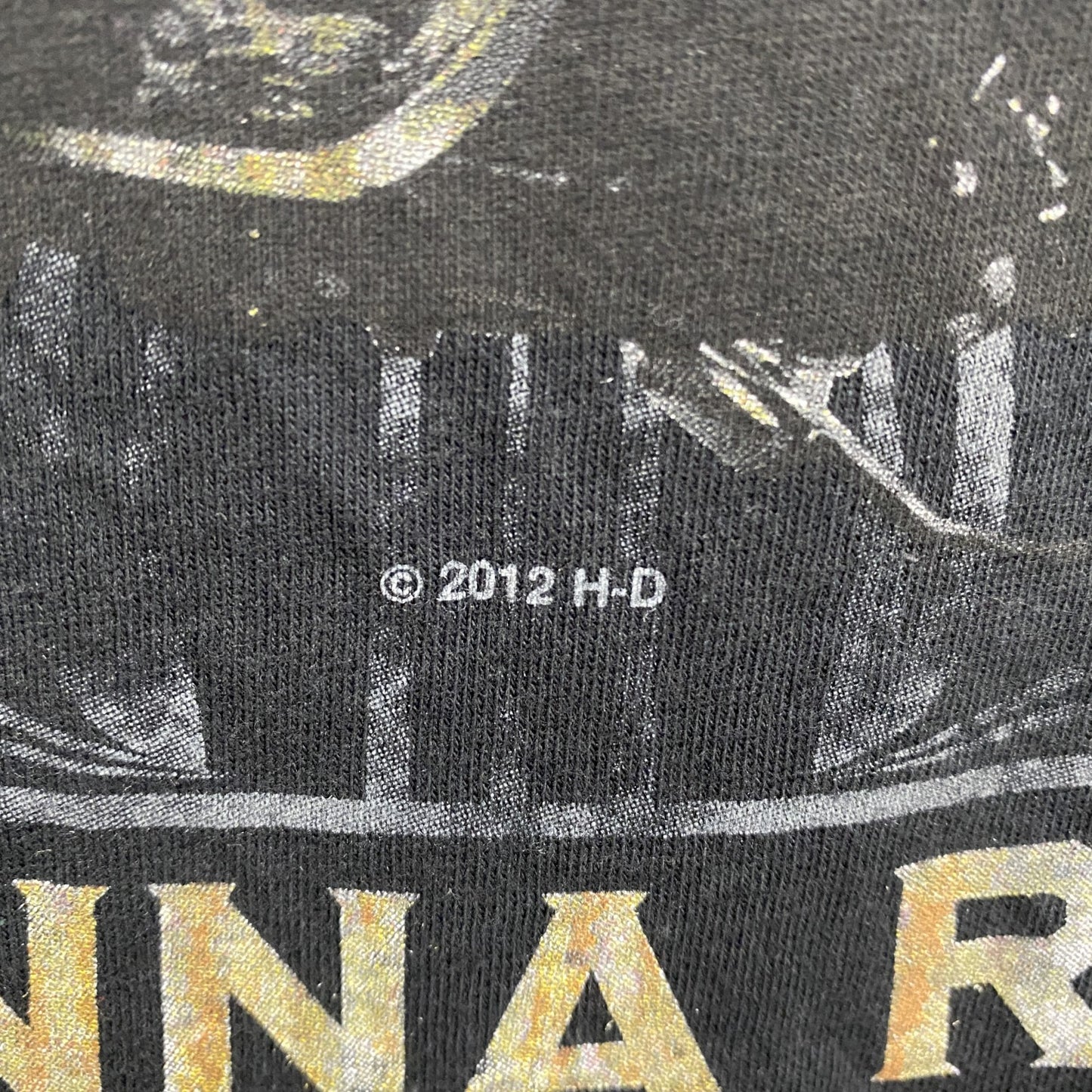 HARLEY DAVIDSON　ハーレーダビッドソン　半袖両面プリントTシャツ　黒　ブラック　Lサイズ