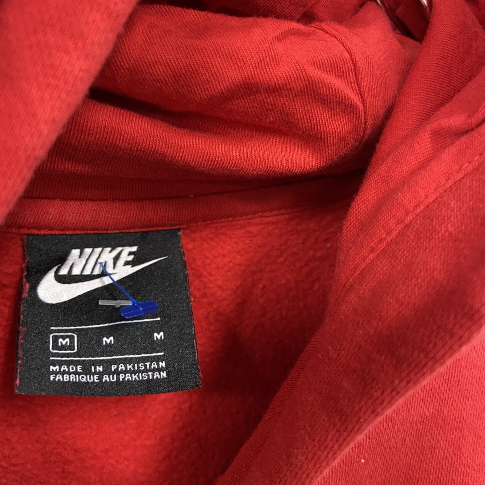 NIKE　ナイキ　スウェットパーカー/フーディー　スウッシュ　デカロゴ　赤　レッド　Mサイズ　古着