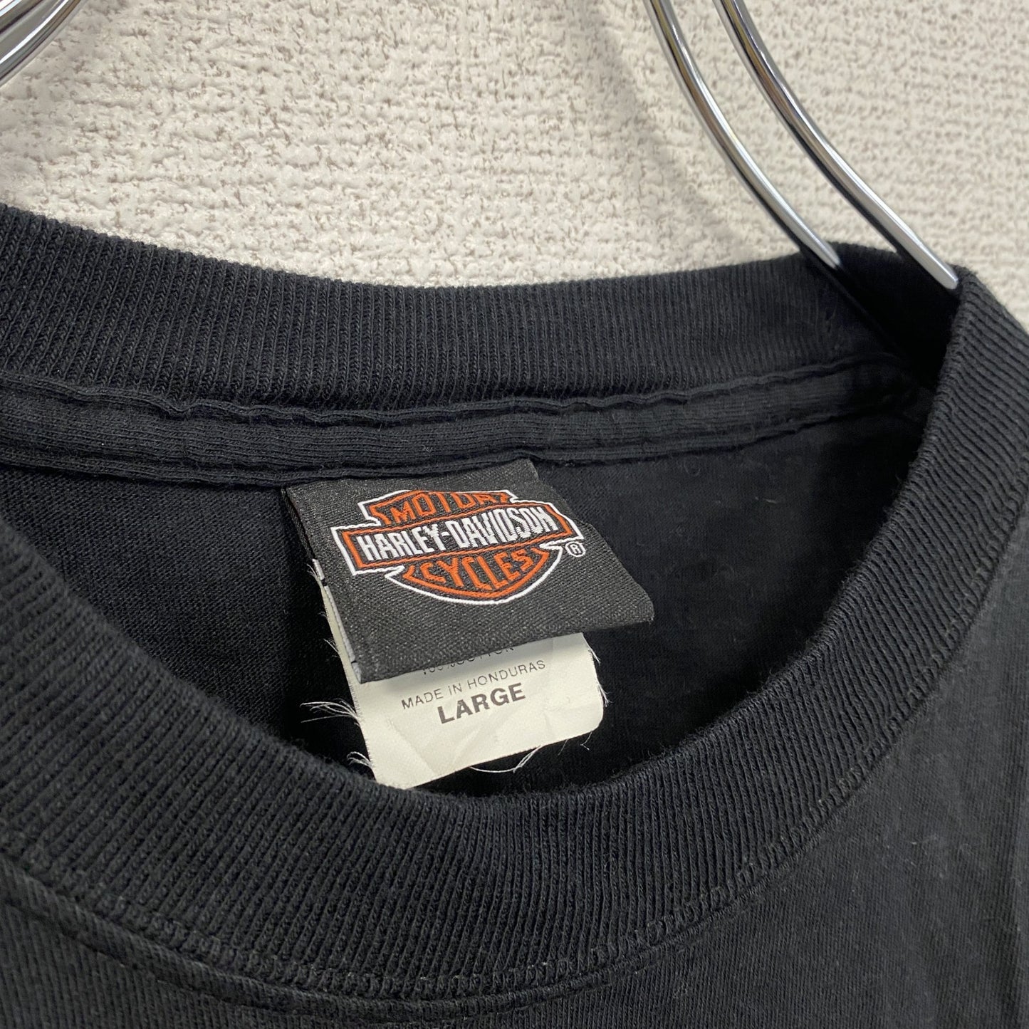 HARLEY DAVIDSON　ハーレーダビッドソン　半袖両面プリントTシャツ　黒　ブラック　Lサイズ