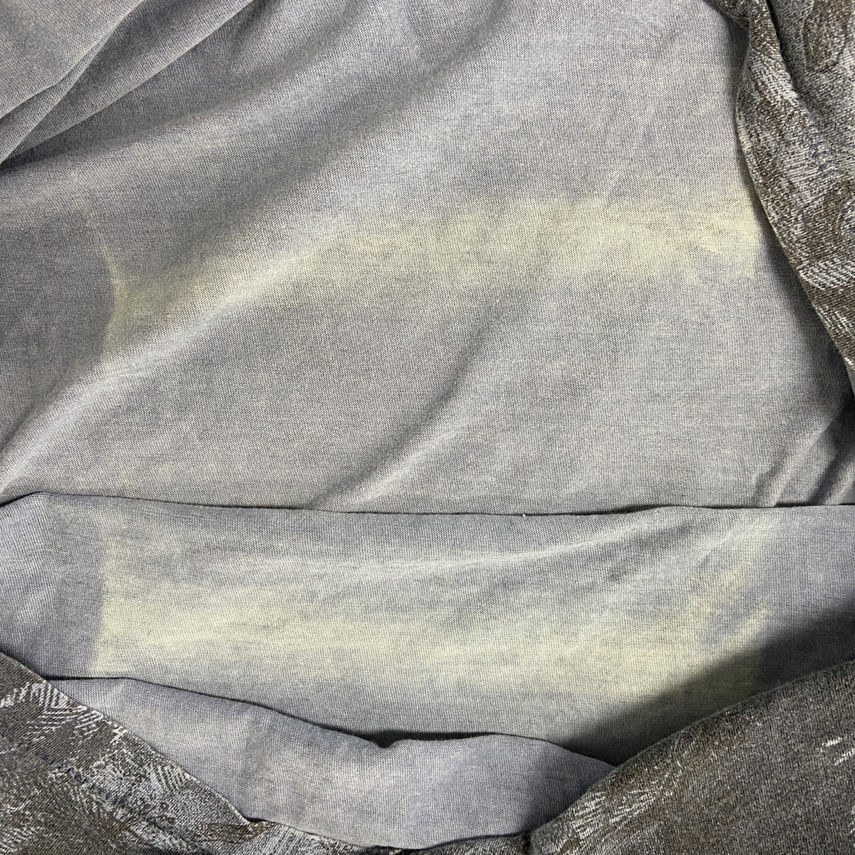 00s～　Petrol INDUSTRIES　長袖Tシャツ/ロンT　シングルステッチ　ヘンリーネック　総柄　青　ブルー　2XLサイズ　古着
