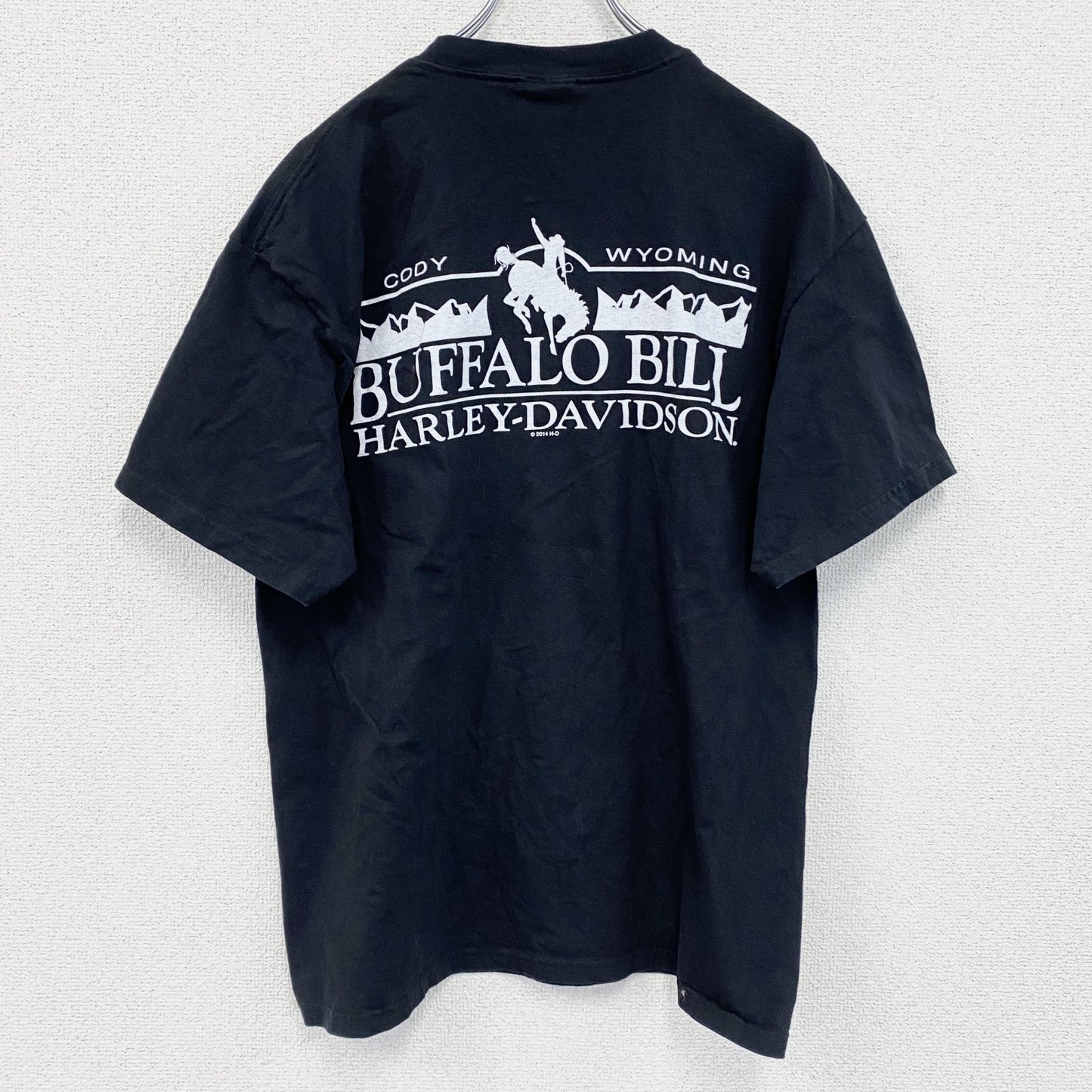 HARLEY DAVIDSON　ハーレーダビッドソン　半袖両面プリントTシャツ　黒　ブラック　Lサイズ