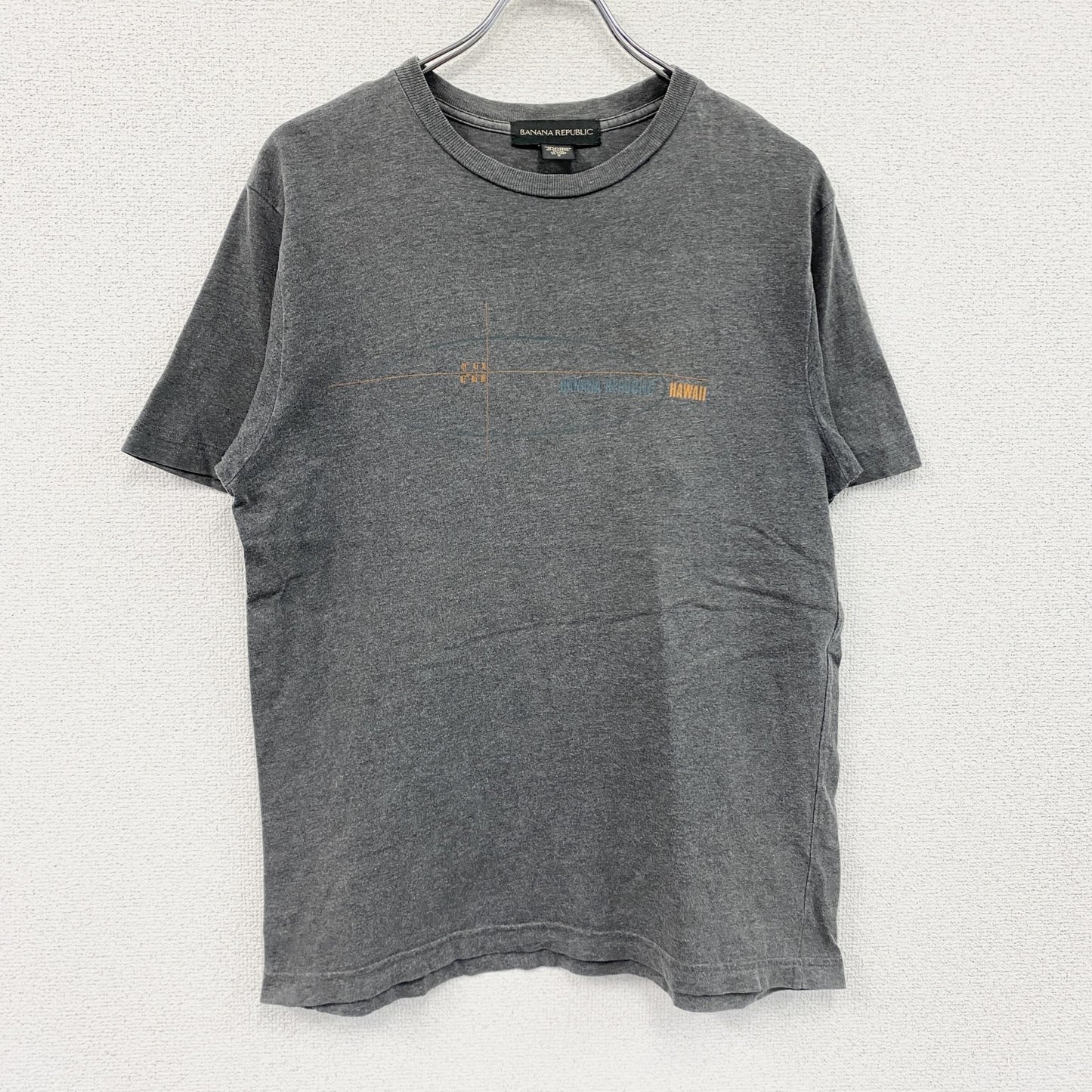 BANANA REPUBLIC　バナナリパブリック　半袖プリントTシャツ　シングルステッチ　灰色　グレー　Sサイズ