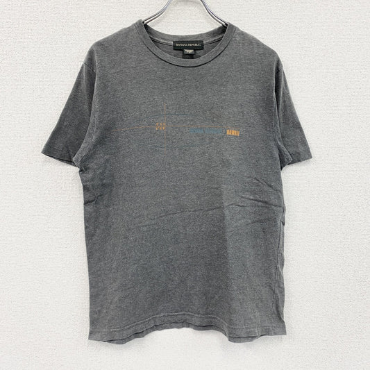 BANANA REPUBLIC　バナナリパブリック　半袖プリントTシャツ　シングルステッチ　灰色　グレー　Sサイズ