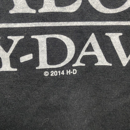 HARLEY DAVIDSON　ハーレーダビッドソン　半袖両面プリントTシャツ　黒　ブラック　Lサイズ