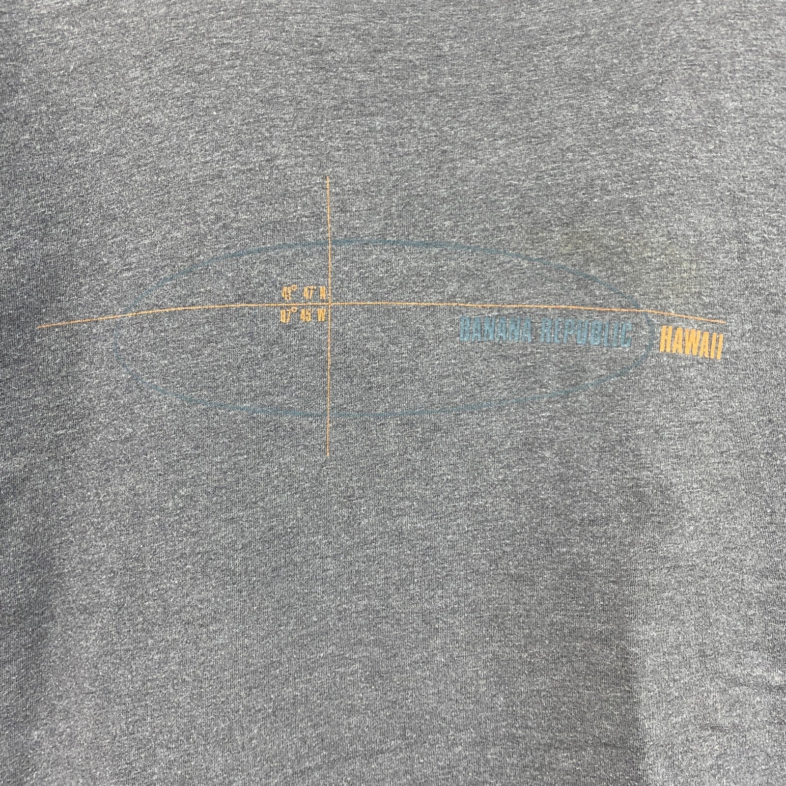 00s　BANANA REPUBLIC　バナナリパブリック　半袖プリントTシャツ　ヴィンテージ　グレー　灰色　Sサイズ　古着