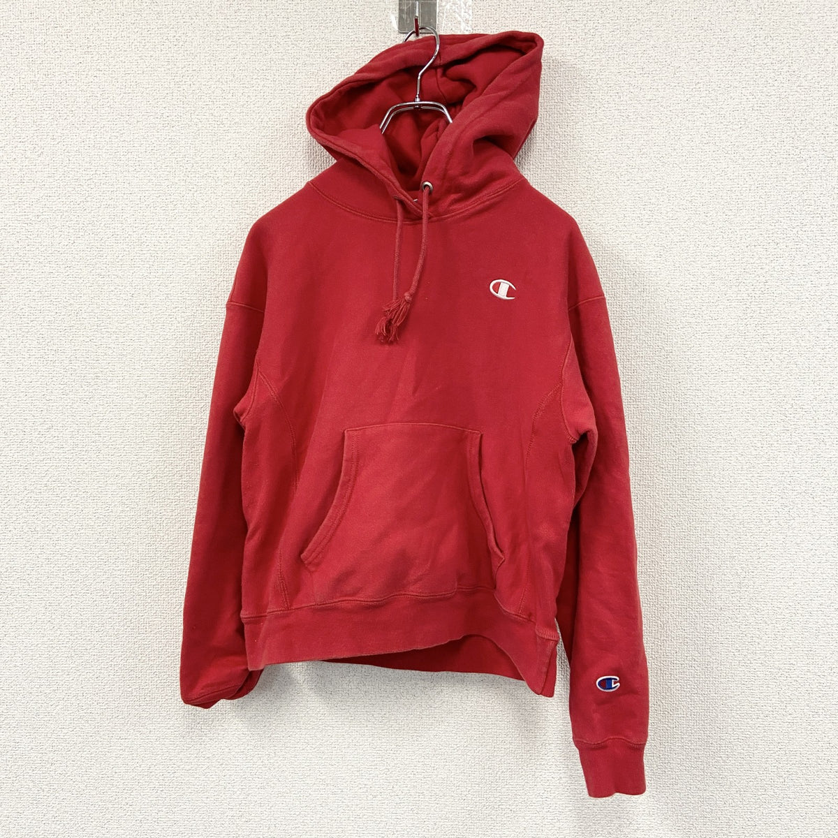 Champion　チャンピオン　リバースウィーブ　スウェットパーカー/フーディー　ヘビーウエイト　現行　赤　レッド　Sサイズ　古着