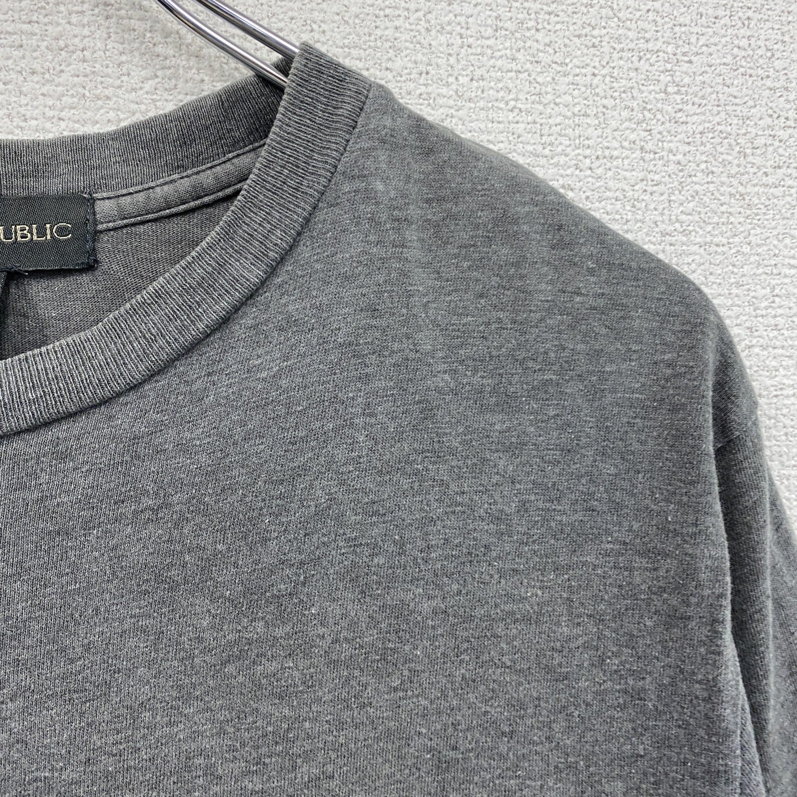 00s　BANANA REPUBLIC　バナナリパブリック　半袖プリントTシャツ　ヴィンテージ　グレー　灰色　Sサイズ　古着