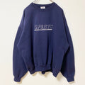 JERZEES　ジャージーズ　スウェット/トレーナー　刺繍ロゴ　フェード　オーバーサイズ　クルーネック　紺　ネイビー　XLサイズ　古着