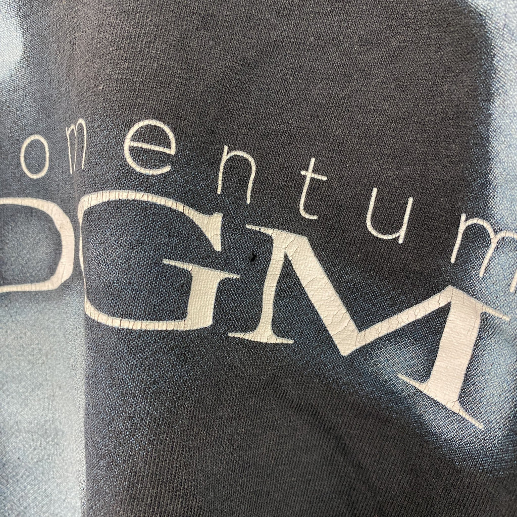 GILDAN　ギルダン　DGM　ディージーエム　momentum　半袖プリントTシャツ　バンドT　黒　ブラック　XLサイズ　古着