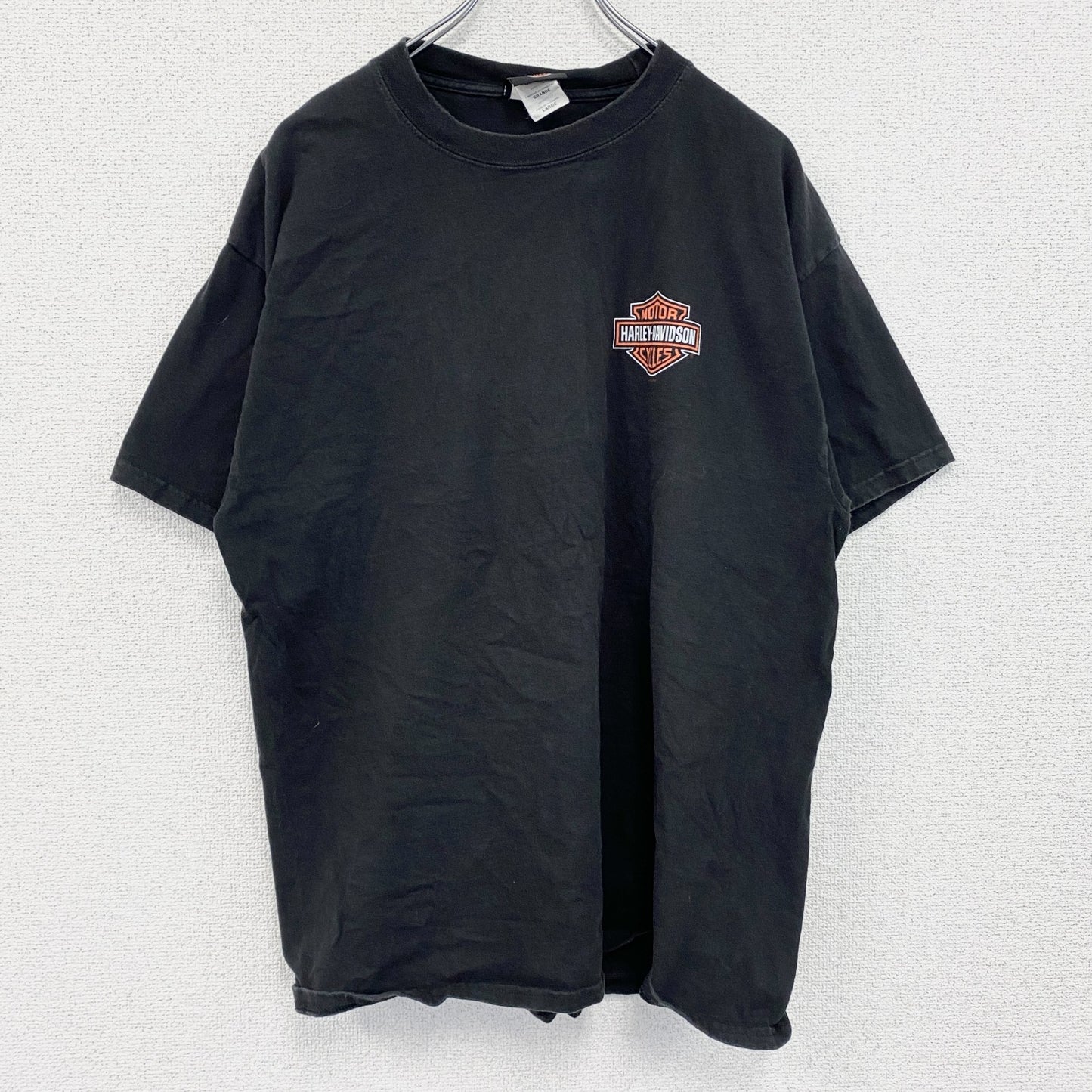 HARLEY DAVIDSON　ハーレーダビッドソン　半袖両面プリントTシャツ　黒　ブラック　Lサイズ