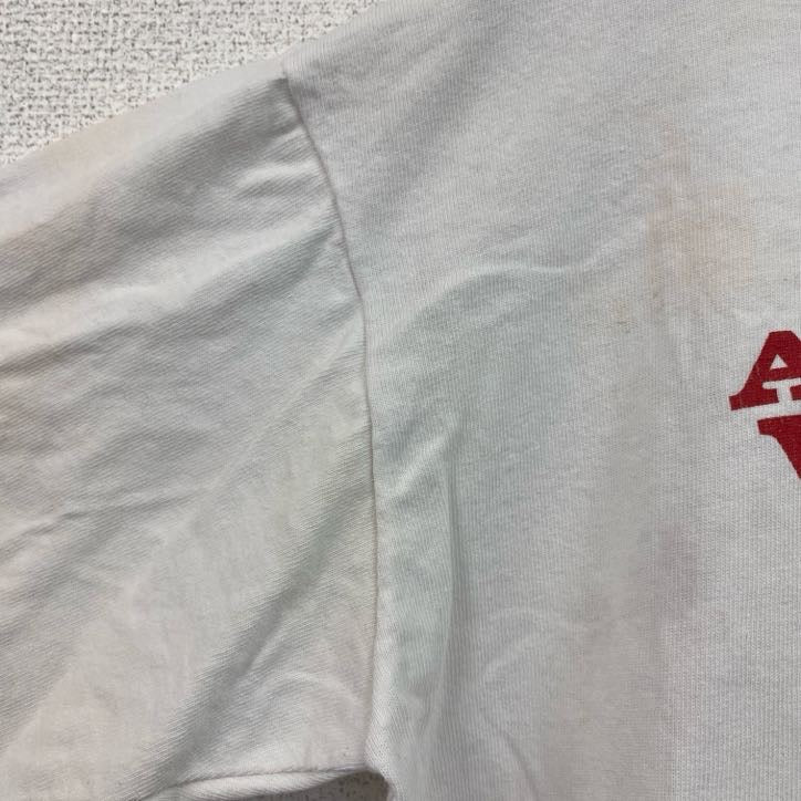 90s　anvil　半袖プリントTシャツ　シングルステッチ　ヴィンテージ　白　ホワイト　Lサイズ　古着