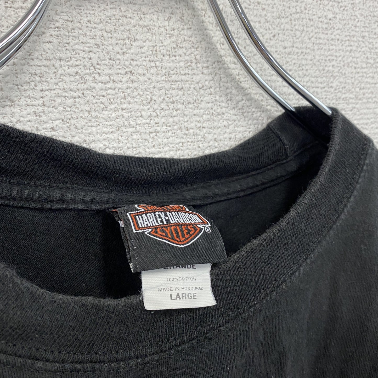 HARLEY DAVIDSON　ハーレーダビッドソン　半袖両面プリントTシャツ　黒　ブラック　Lサイズ