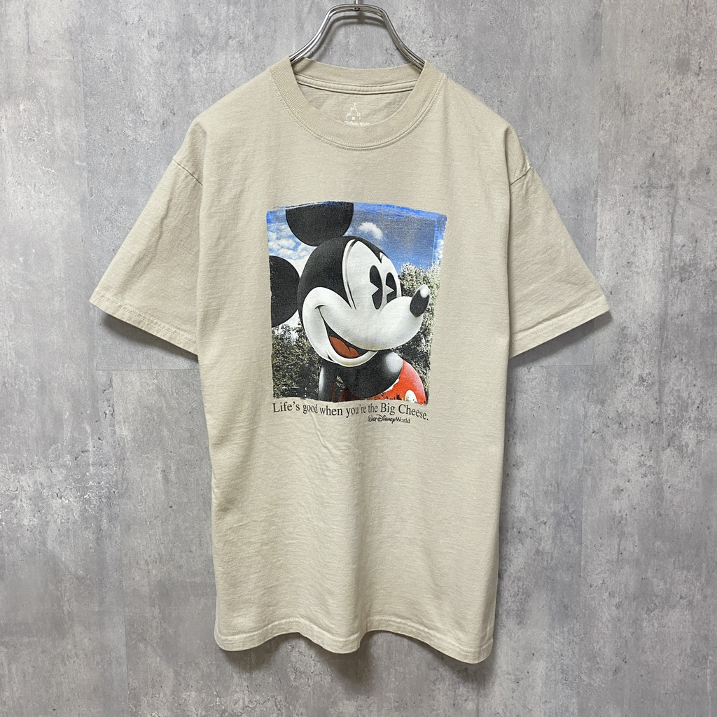 Disney World　ディズニー　ミッキーマウス　半袖オフィシャルプリントTシャツ　レトロ　クルーネック　古着