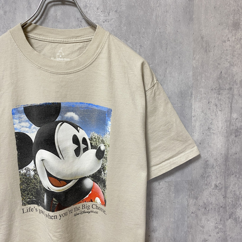 Disney World　ディズニー　ミッキーマウス　半袖オフィシャルプリントTシャツ　レトロ　クルーネック　古着