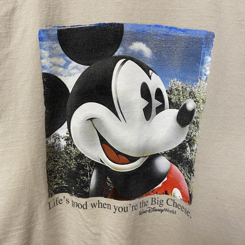 Disney World　ディズニー　ミッキーマウス　半袖オフィシャルプリントTシャツ　レトロ　クルーネック　古着