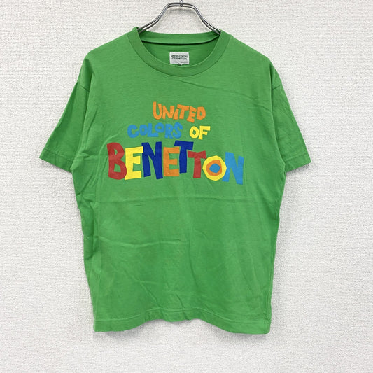 UNITED COLORS OF BENETTON　半袖プリントTシャツ　黄緑　ライトイエロー　46サイズ