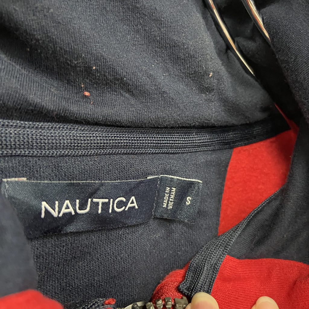 NAUTICA　ノーティカ　フルジップスウェットパーカー/フーディー　赤　レッド　Sサイズ　古着
