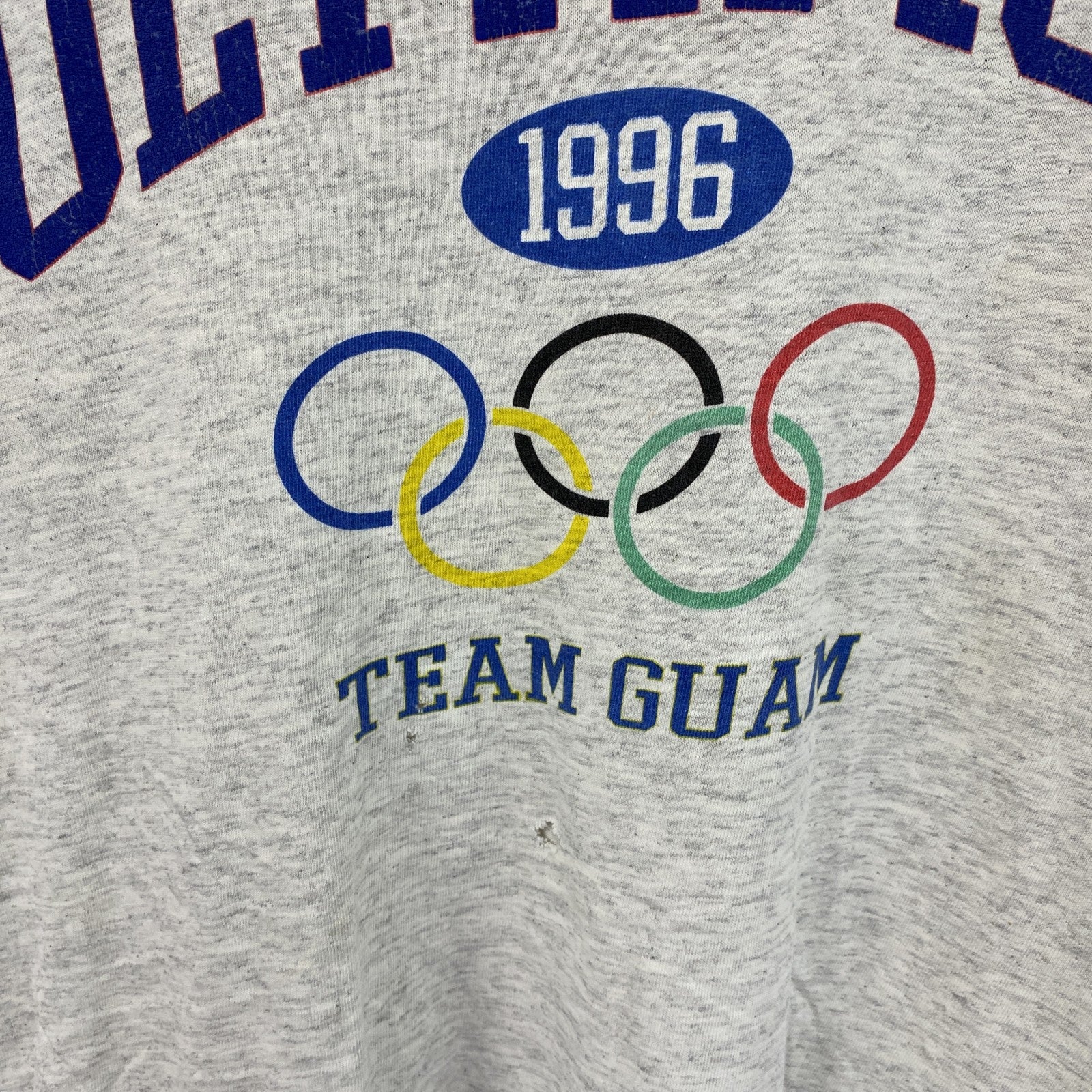 90s　アトランタオリンピック　グアム代表　半袖プリントTシャツ　シングルステッチ　オートミール　　　ヴィンテージ　古着