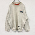 ～90s　adidas　アディダス　スウェット/トレーナー　前V　トレフォイルロゴ　ヴィンテージ　霜降りグレー　ベージュ　Mサイズ　古着
