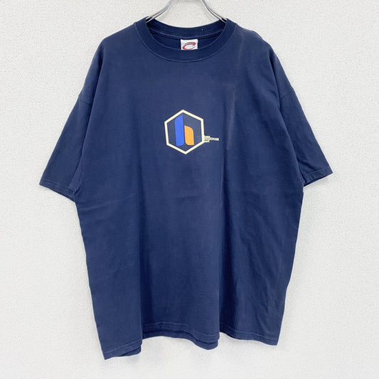 CADRE　半袖プリントTシャツ　紺　ネイビー　XLサイズ
