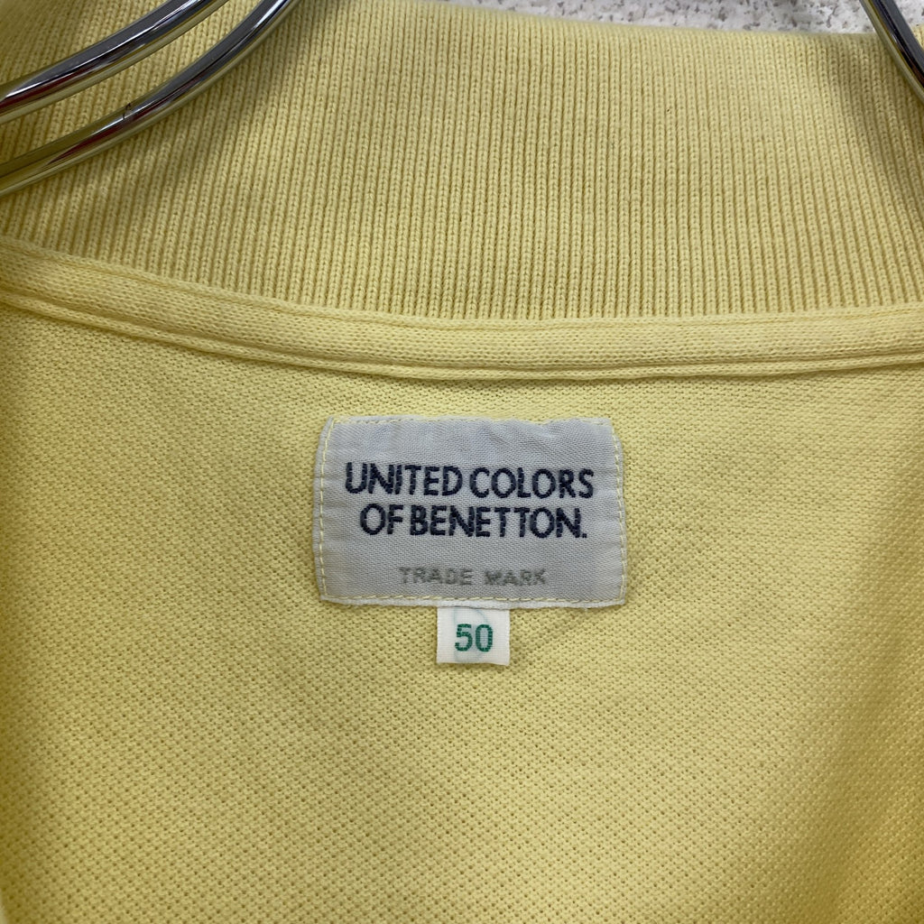 UNITED COLORS OF BENETTON　ユナイテッドカラーズオブベネトン　半袖ポロシャツ　黄色　イエロー　50サイズ　古着