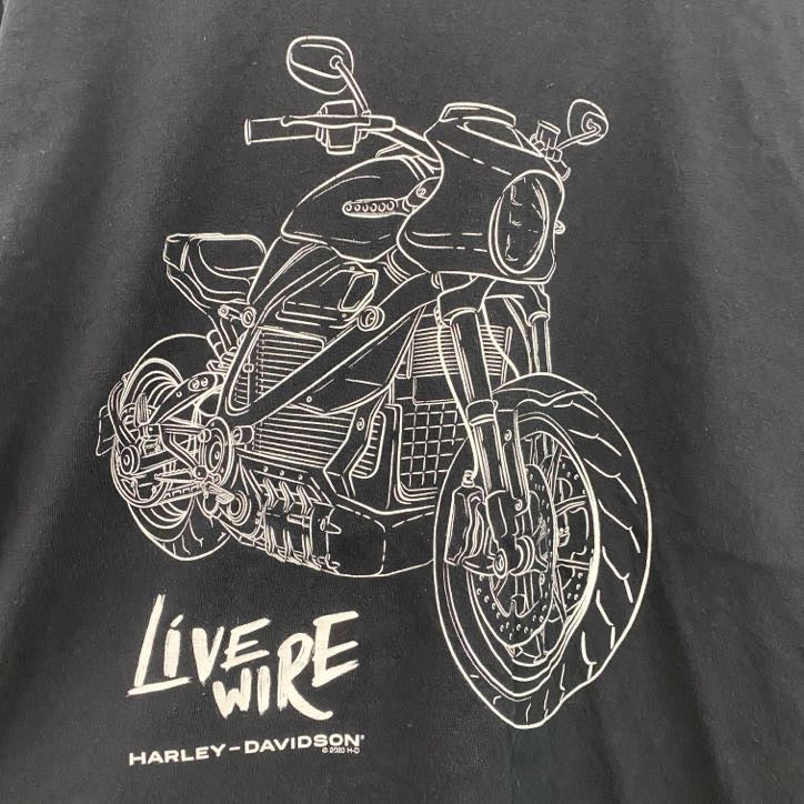 HARLEY DAVIDSON　ハーレーダビッドソン　半袖プリントTシャツ　黒　ブラック　Lサイズ