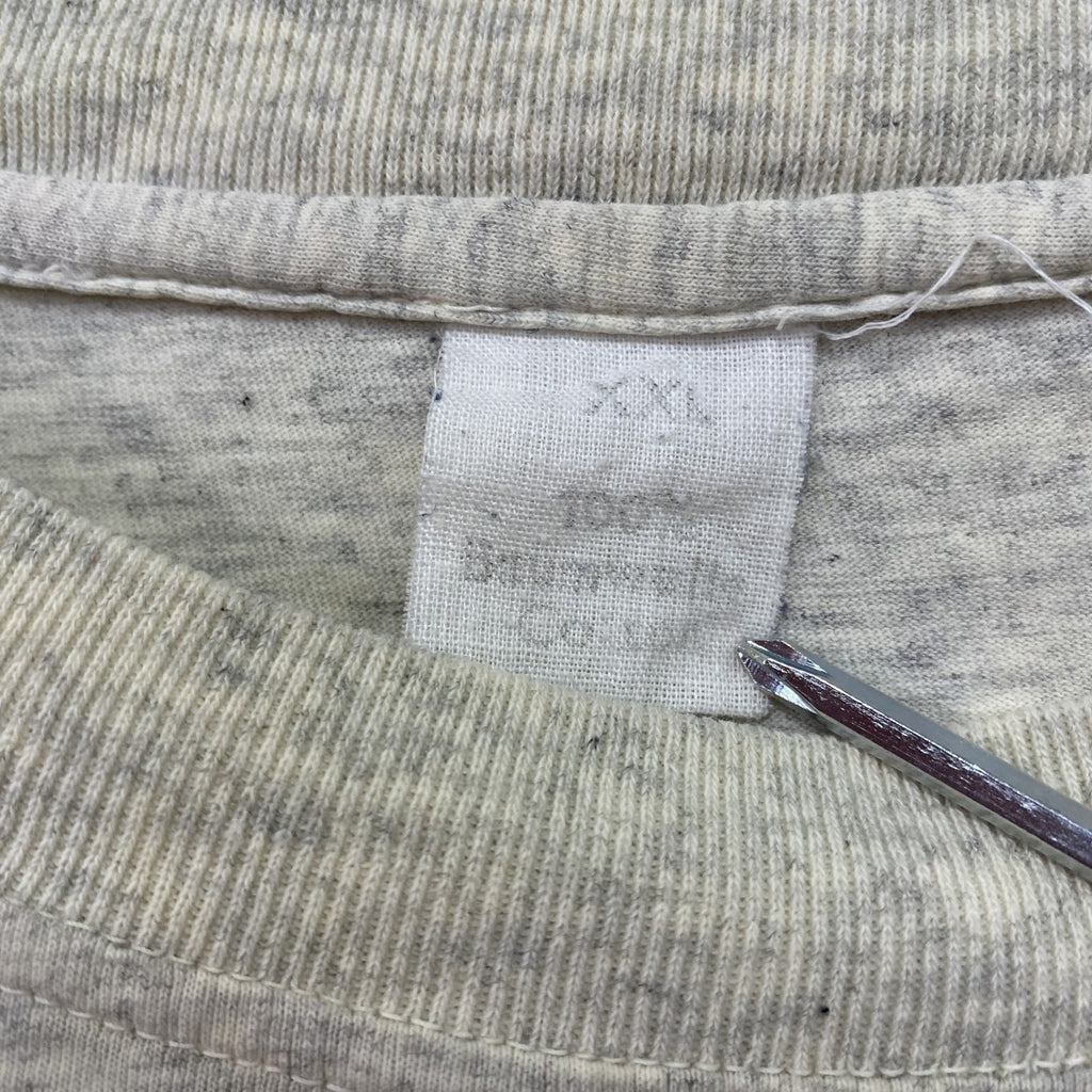 ～90s　半袖プリントTシャツ　人物T　ユーロヴィンテージ　バスケットボール　霜降りグレー　2XLサイズ　　古着