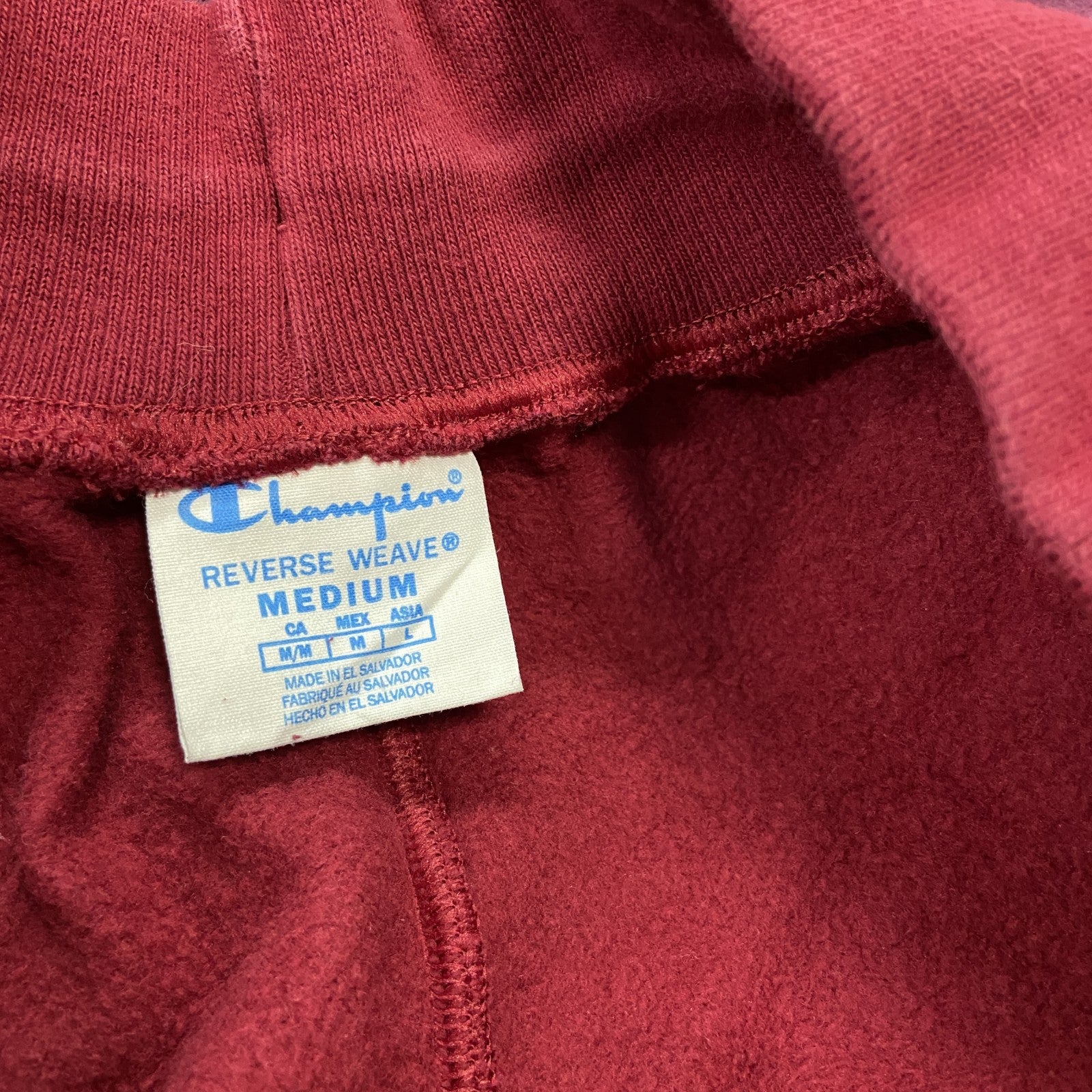 Champion　チャンピオン　リバースウィーブ　スウェットパンツ　ヘビーウエイト　ワンポイント　現行　赤　レッド　Mサイズ　古着