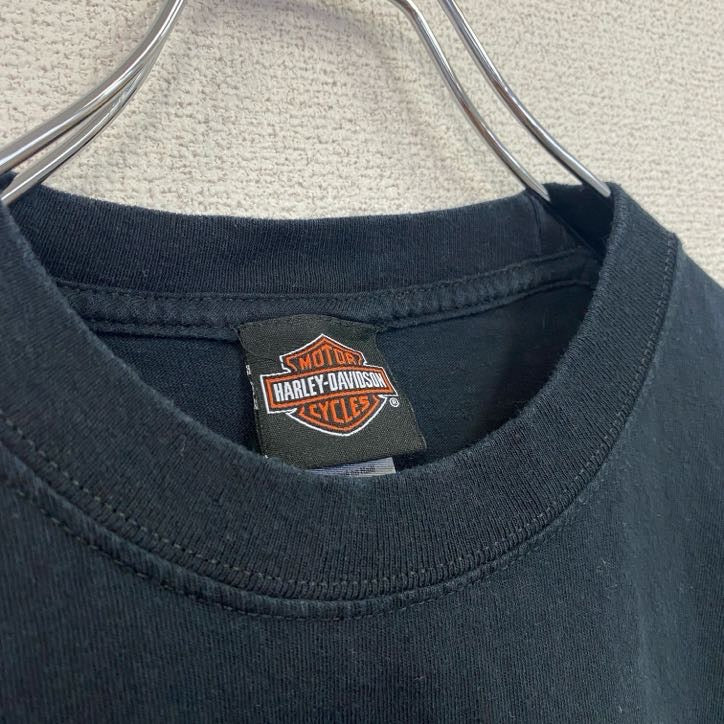 HARLEY DAVIDSON　ハーレーダビッドソン　半袖プリントTシャツ　黒　ブラック　Lサイズ