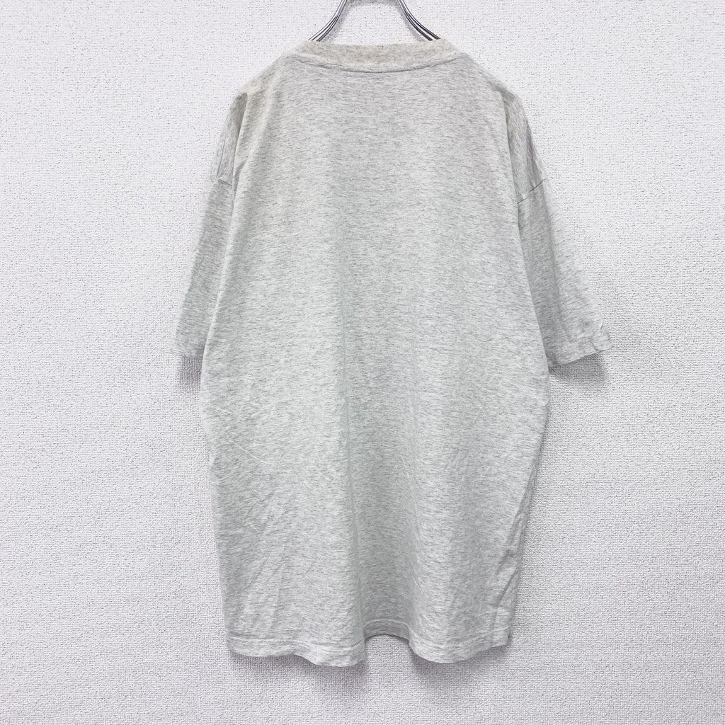 ～90s　半袖プリントTシャツ　人物T　ユーロヴィンテージ　バスケットボール　霜降りグレー　2XLサイズ　　古着