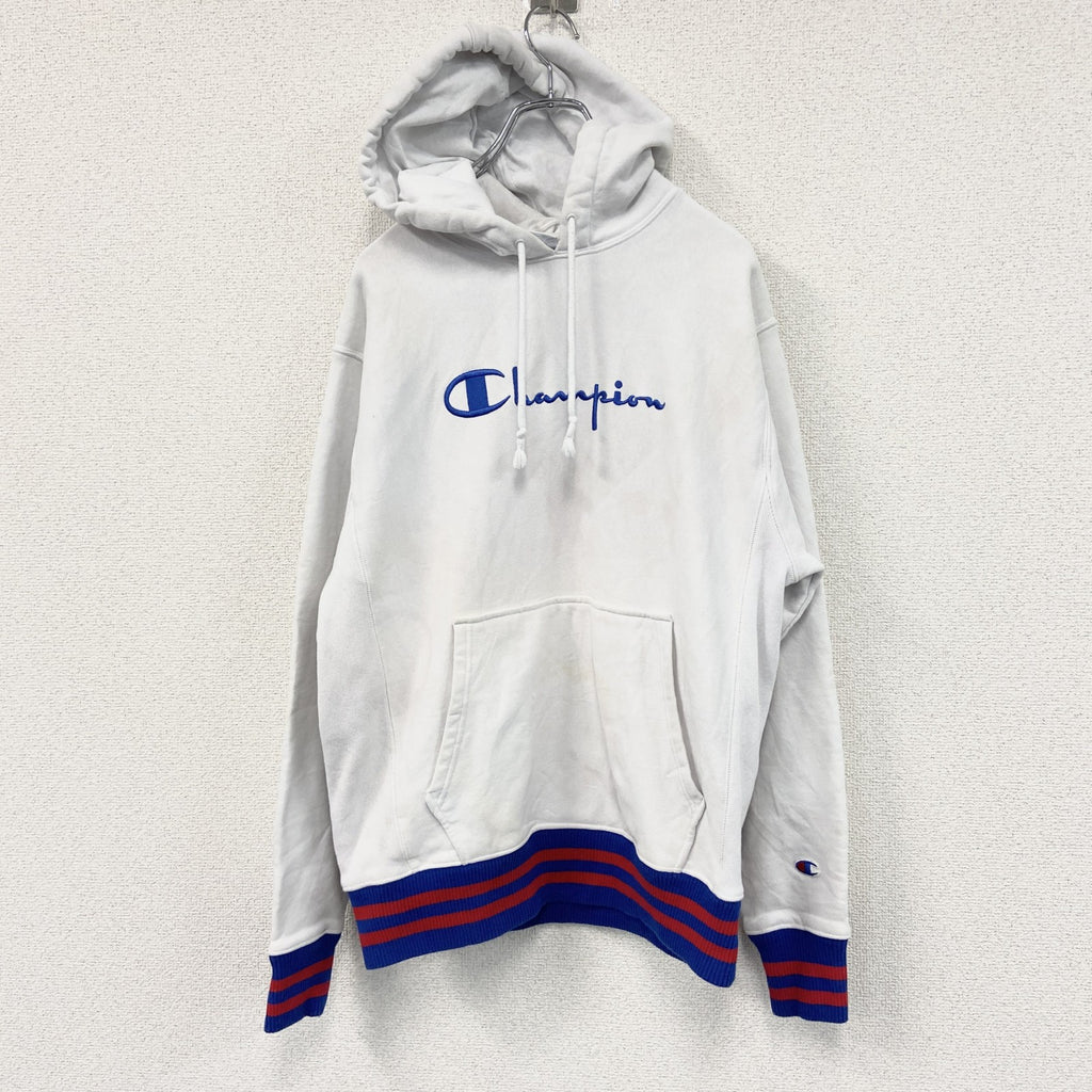 Champion　チャンピオン　リバースウィーブ　スウェットパーカー/フーディー　ヘビーウエイト　現行　白　ホワイト　Mサイズ トレーナー スウェットトップス フード付き 古着