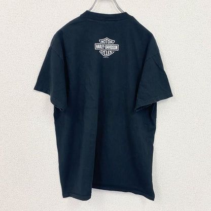 HARLEY DAVIDSON　ハーレーダビッドソン　半袖プリントTシャツ　黒　ブラック　Lサイズ