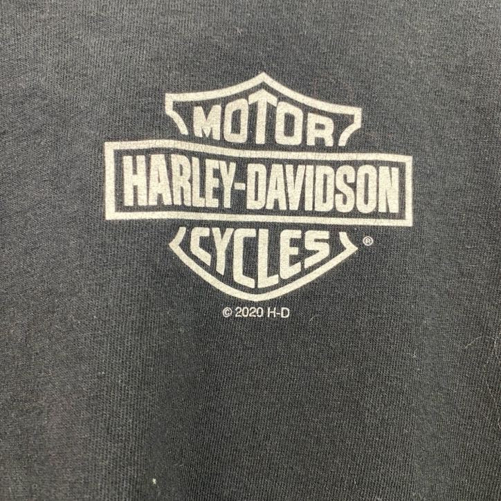 HARLEY DAVIDSON　ハーレーダビッドソン　半袖プリントTシャツ　黒　ブラック　Lサイズ