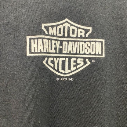 HARLEY DAVIDSON　ハーレーダビッドソン　半袖プリントTシャツ　黒　ブラック　Lサイズ