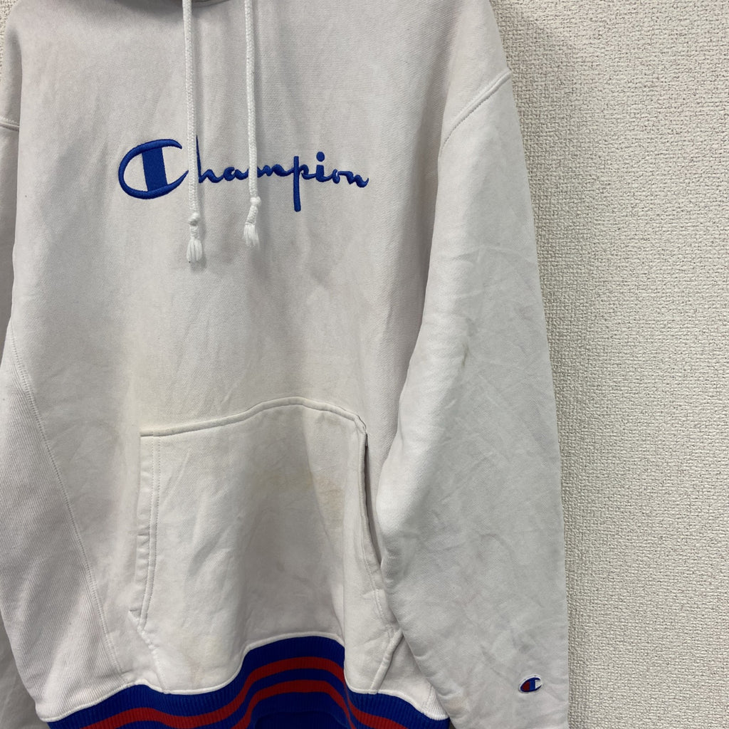 Champion　チャンピオン　リバースウィーブ　スウェットパーカー/フーディー　ヘビーウエイト　現行　白　ホワイト　Mサイズ トレーナー スウェットトップス フード付き 古着