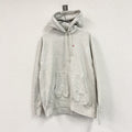 Champion　チャンピオン　リバースウィーブ　スウェットパーカー/フーディー　刺繍ロゴ　ワンポイント　現行　霜降りグレー　Lサイズ　古着