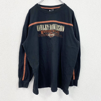 HARLEY DAVIDSON　ハーレーダビッドソン　長袖Tシャツ　黒　ブラック　XLサイズ