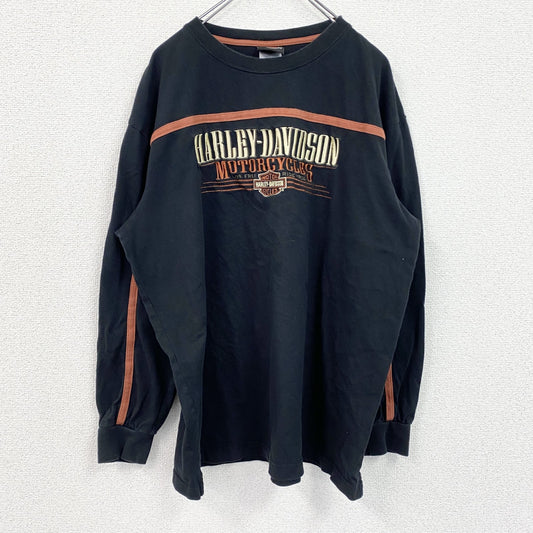 HARLEY DAVIDSON　ハーレーダビッドソン　長袖Tシャツ　黒　ブラック　XLサイズ