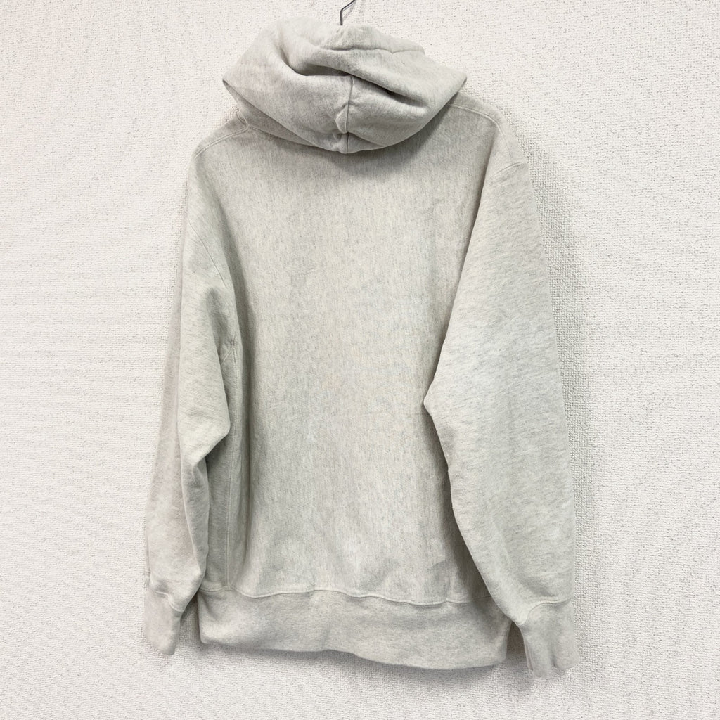 Champion　チャンピオン　リバースウィーブ　スウェットパーカー/フーディー　刺繍ロゴ　ワンポイント　現行　霜降りグレー　Lサイズ　古着