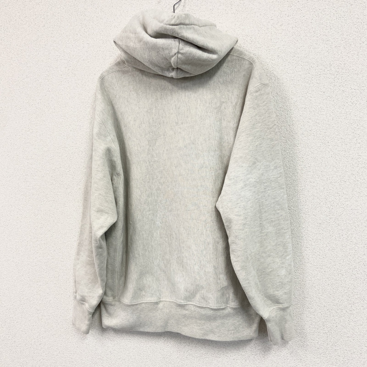 Champion　チャンピオン　リバースウィーブ　スウェットパーカー/フーディー　刺繍ロゴ　ワンポイント　現行　霜降りグレー　Lサイズ　古着