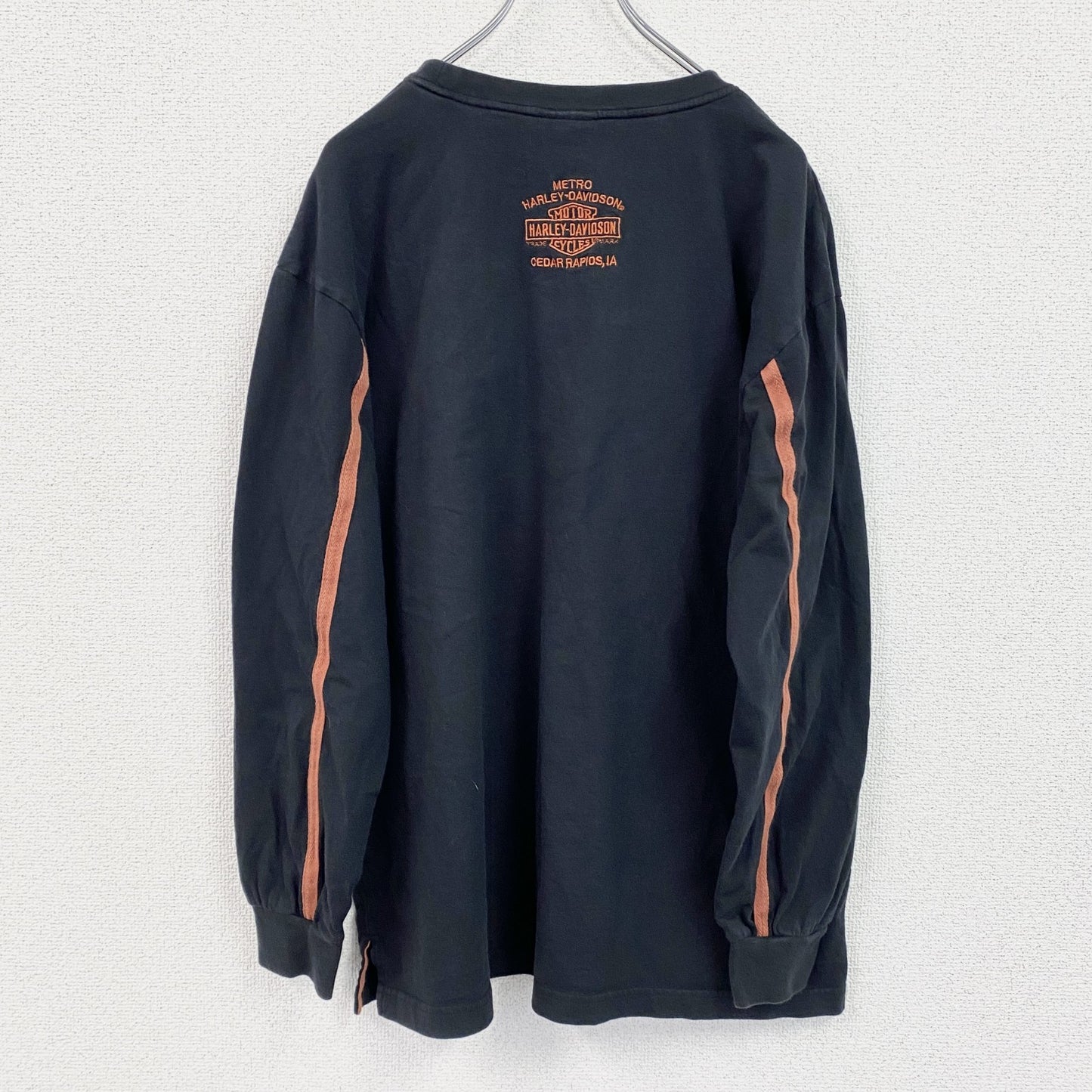 HARLEY DAVIDSON　ハーレーダビッドソン　長袖Tシャツ　黒　ブラック　XLサイズ