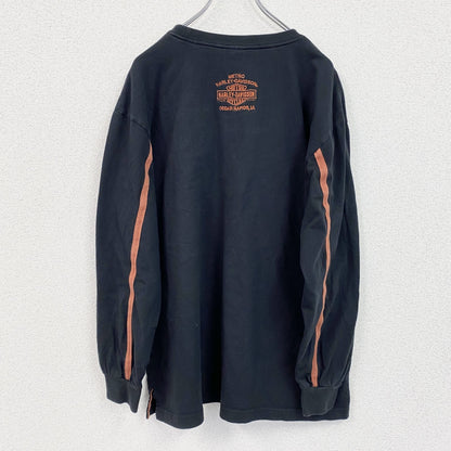 HARLEY DAVIDSON　ハーレーダビッドソン　長袖Tシャツ　黒　ブラック　XLサイズ